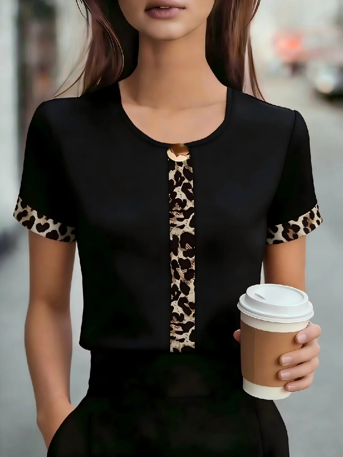 Temperament Loose Woman Shirt Fashion Casual Blouse Elegant short Sleeve Woman Shirt Holiday Weekend Top