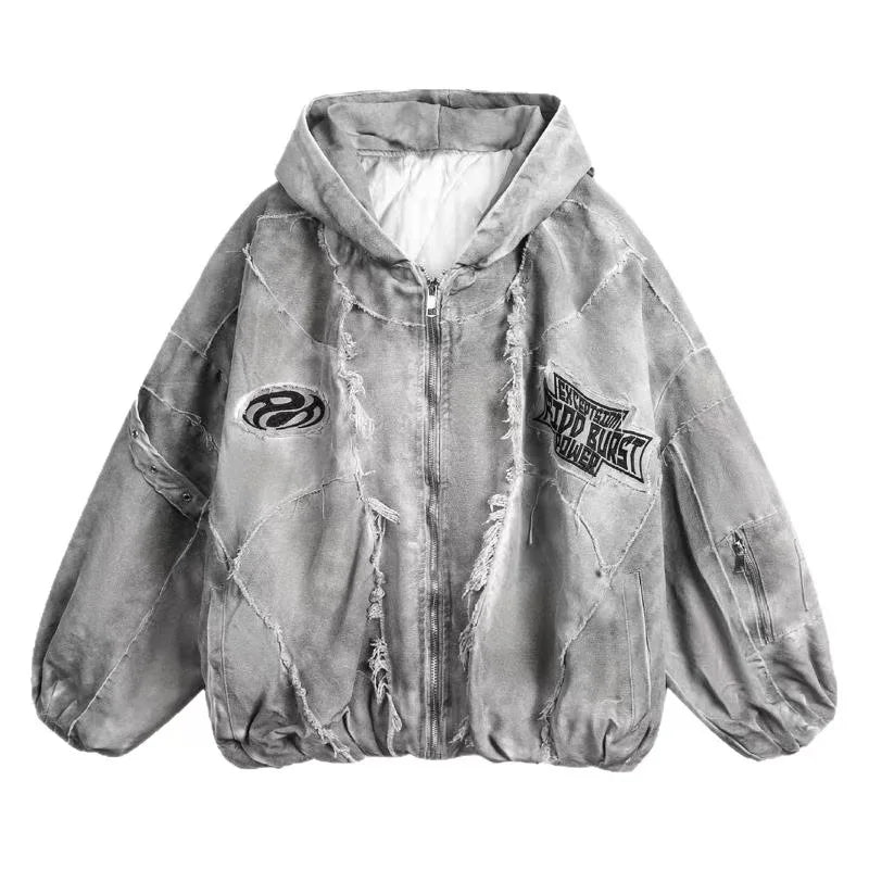 Autumn Winter New Men's Tide Original Design Techwear High Street Fashion Trend Vintage Jacket Chic Casual Coats Ins